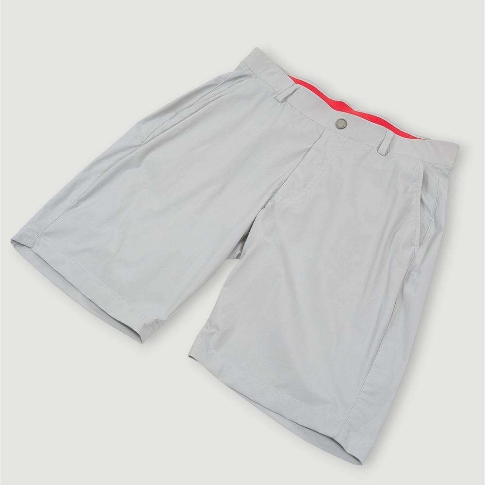 Redvanly Hanover Pull On Shorts Men Small Grey 9" Inseam Performance Golf
